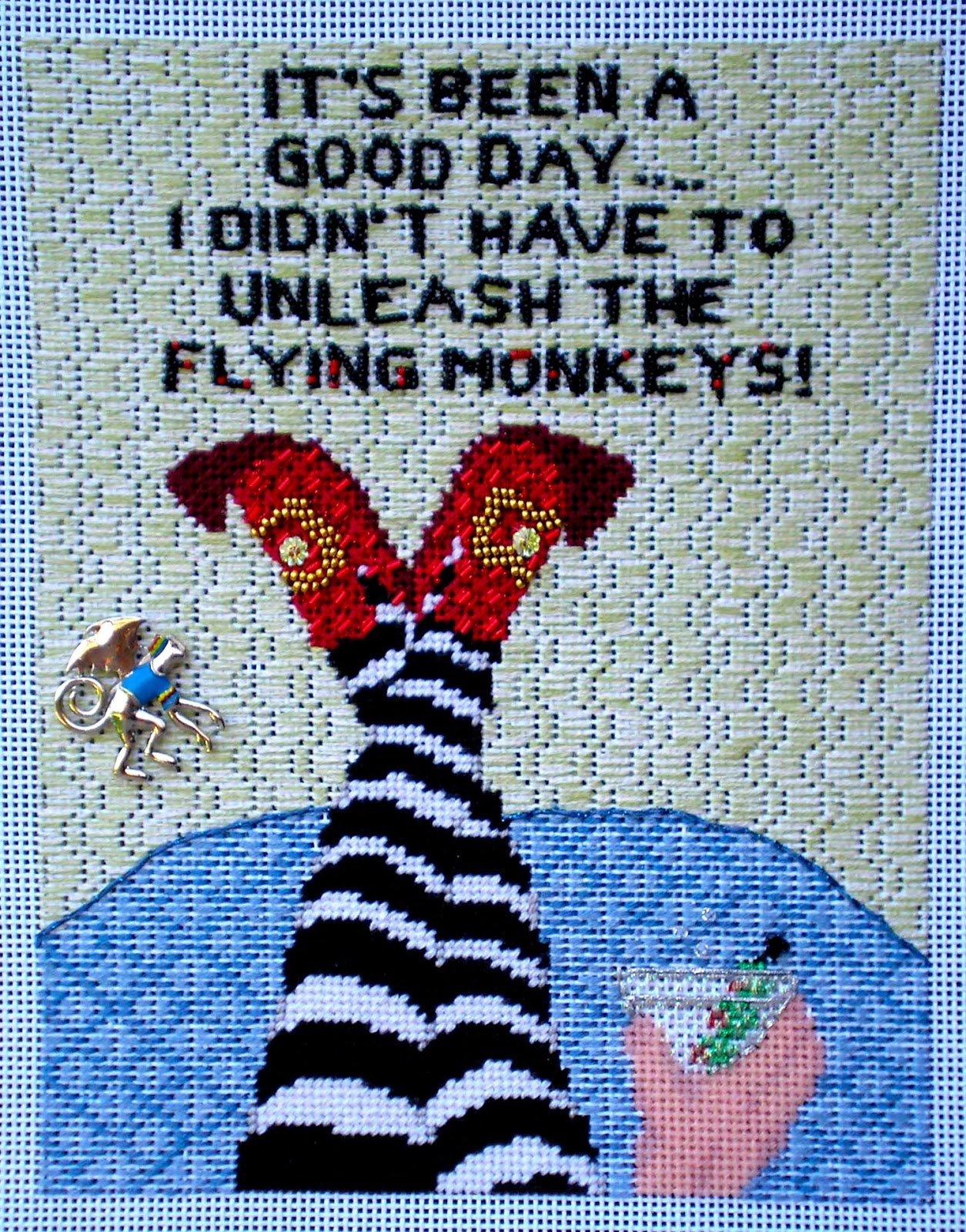 to the CHILLY HOLLOW NEEDLEPOINT ADVENTURE No Flying Monkeys