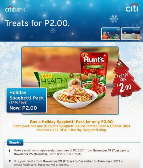Manila Life: Citibank P2.00 treats is ready for the Holidays!