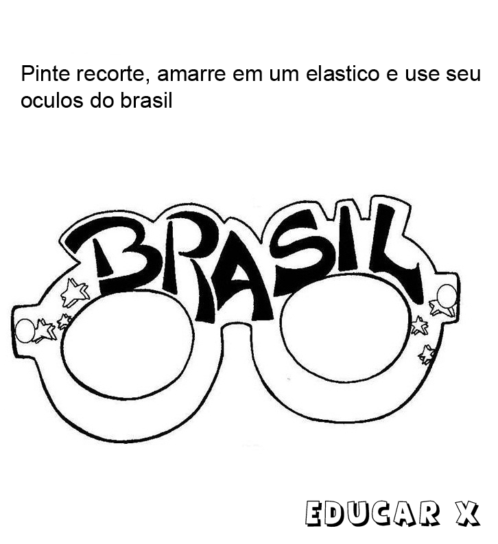Óculos escrito Brasil