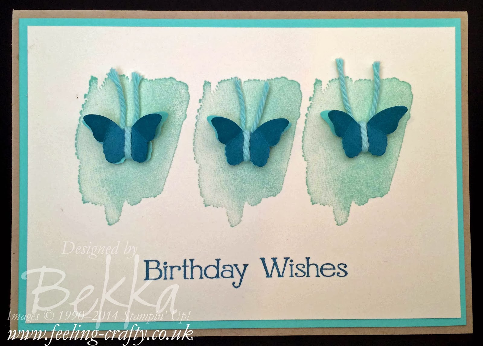 Happy Watercolor Butterfly Birthday Card - with instructions!  Check out this blog