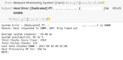 Cara Membuat Notifikasi Email Ketika Host Down di Cacti Cara Membuat Notifikasi Email Ketika Host Down di Cacti