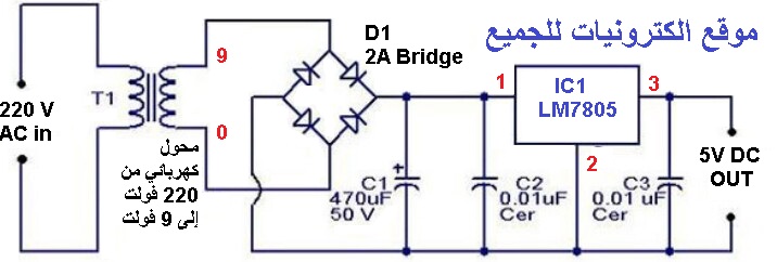 منظم الجهد Lm7805