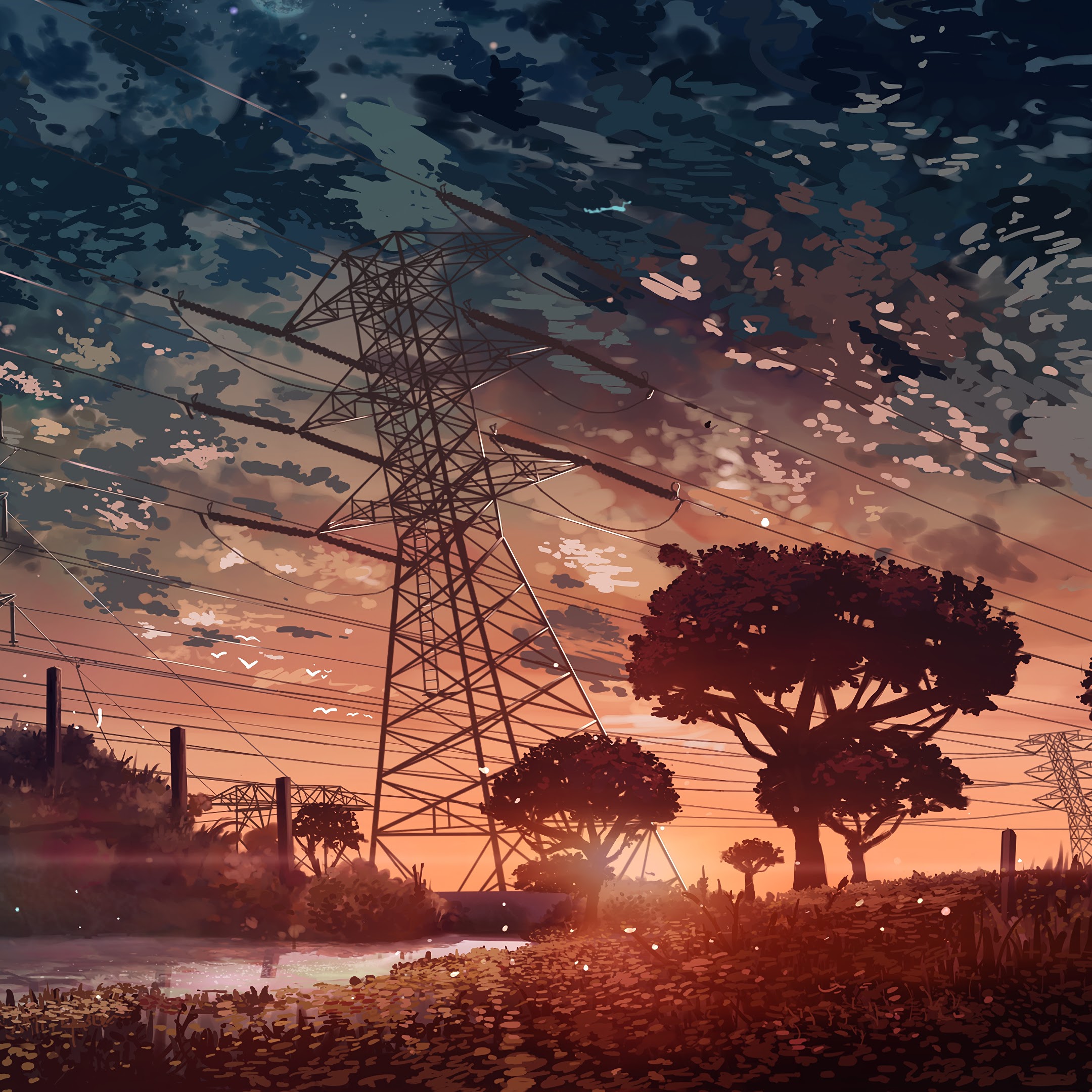 Anime, Scenery, Sunset, 4K, #112 Wallpaper PC Desktop