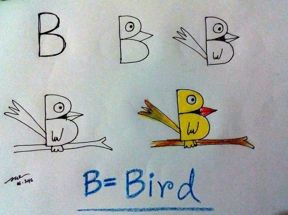 كيف تعلم ابنك الرسم أثناء تعليمه حروف اللغة الانجليزية Great alphabet