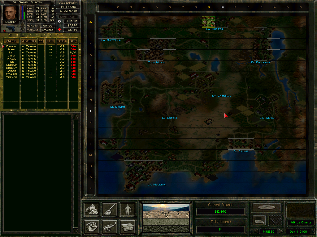 Jagged alliance 2 карта