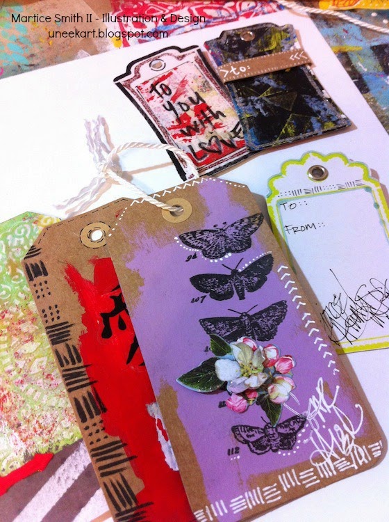 Personalized Gift Tags - On the Gelli Plate • Tutorial by Martice Smith II