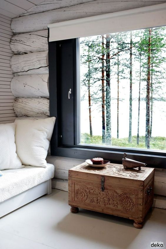 My Sweet Savannah painted log interiors