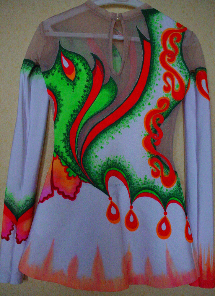Rhythmic gymnastics leotards WHITE RHYTHMIC GYMNASTICS LEOTARD