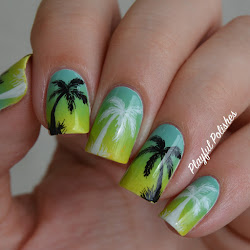 palm nail tree gradient
