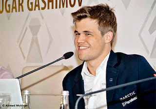 Echecs : Magnus Carlsen bat d'entrée de jeu Shakhriyar Mamedyarov puis Nakamura au Mémorial Vugar Gashimov - Photo site officiel