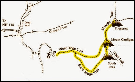 Mount Cardigan Trail Map 1Happyhiker: My First Hike To Mt. Cardigan (New Hampshire)