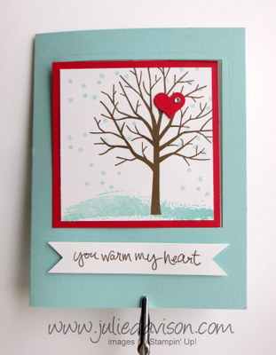 Video Tutorial for Stampin' Up! Sheltering Tree Pop Out Swing Card #stampinup #occasions www.juliedavison.com