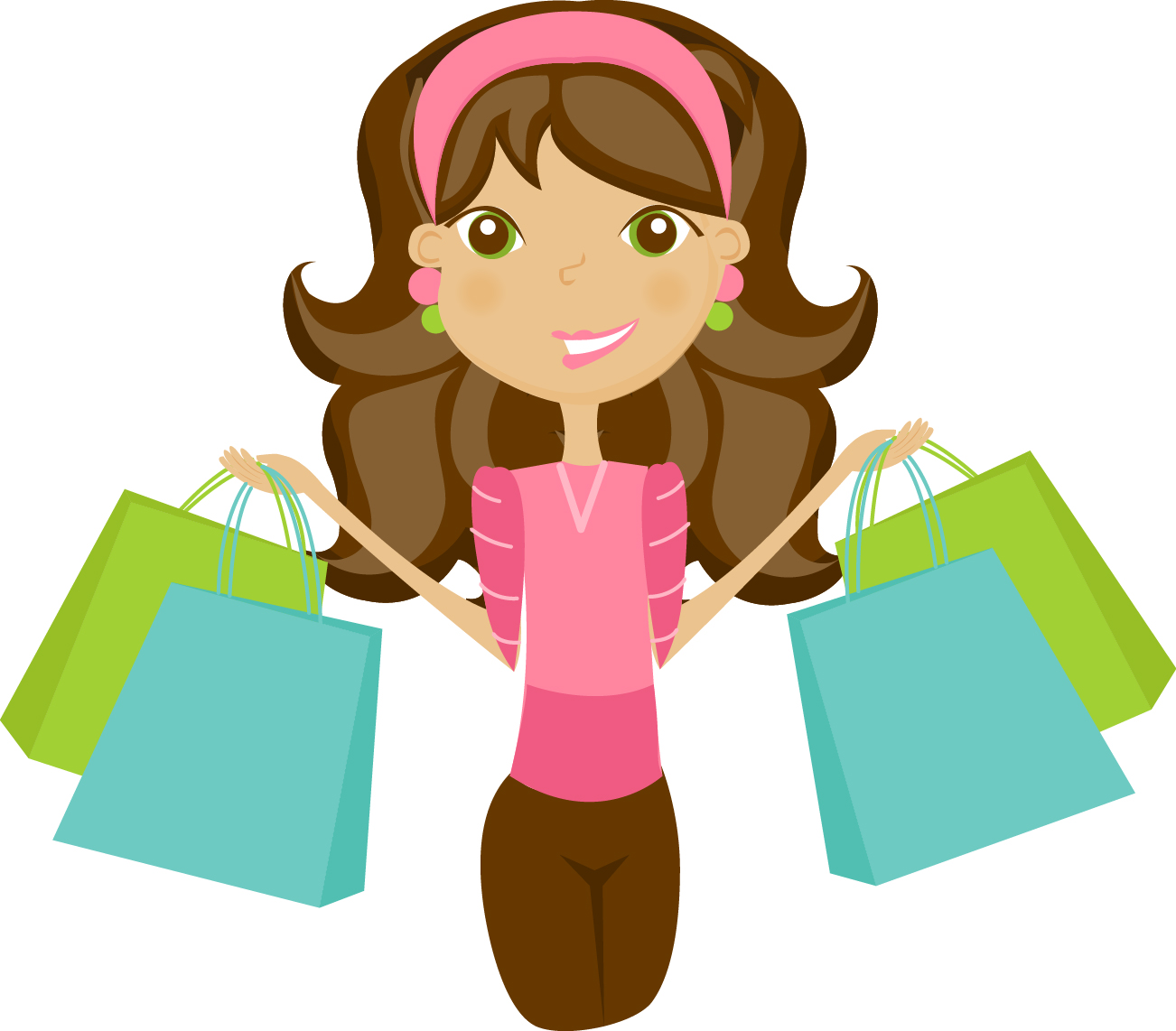 shopping girl clipart - photo #35