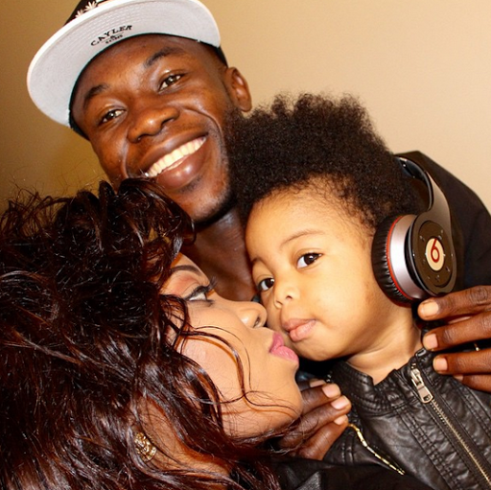 a Footballer Sunday Emmanuel shares cute pics of his family