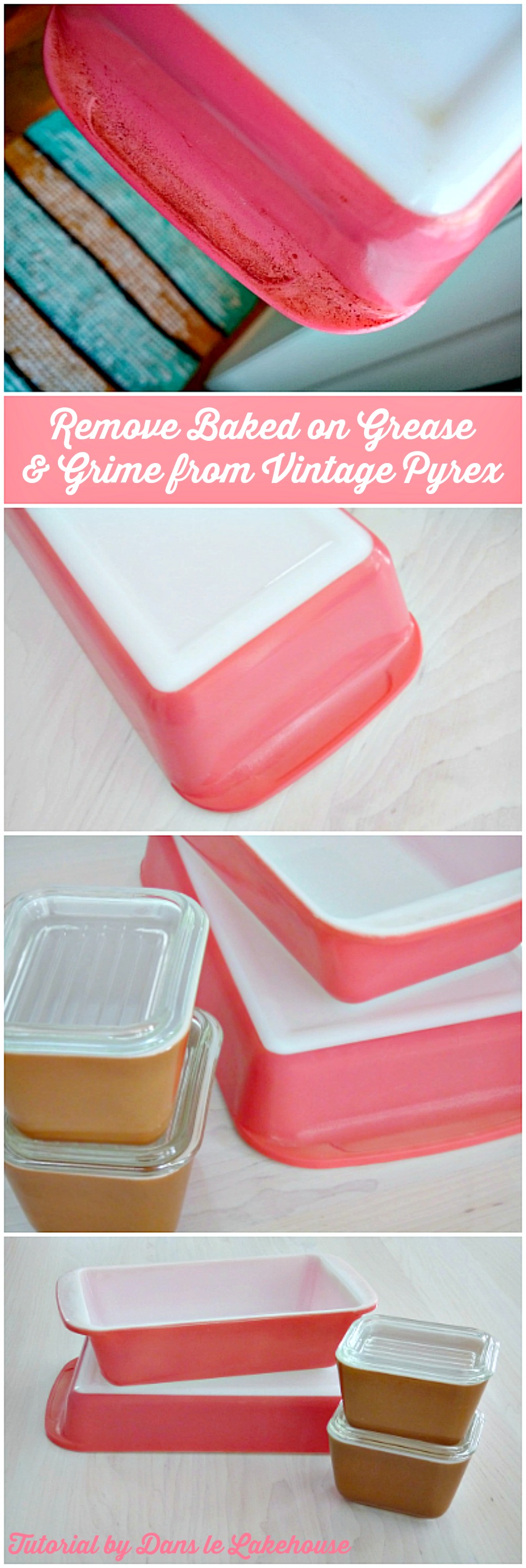 How to Clean Black Marks + Baked on Grease from Vintage Pyrex, Plus