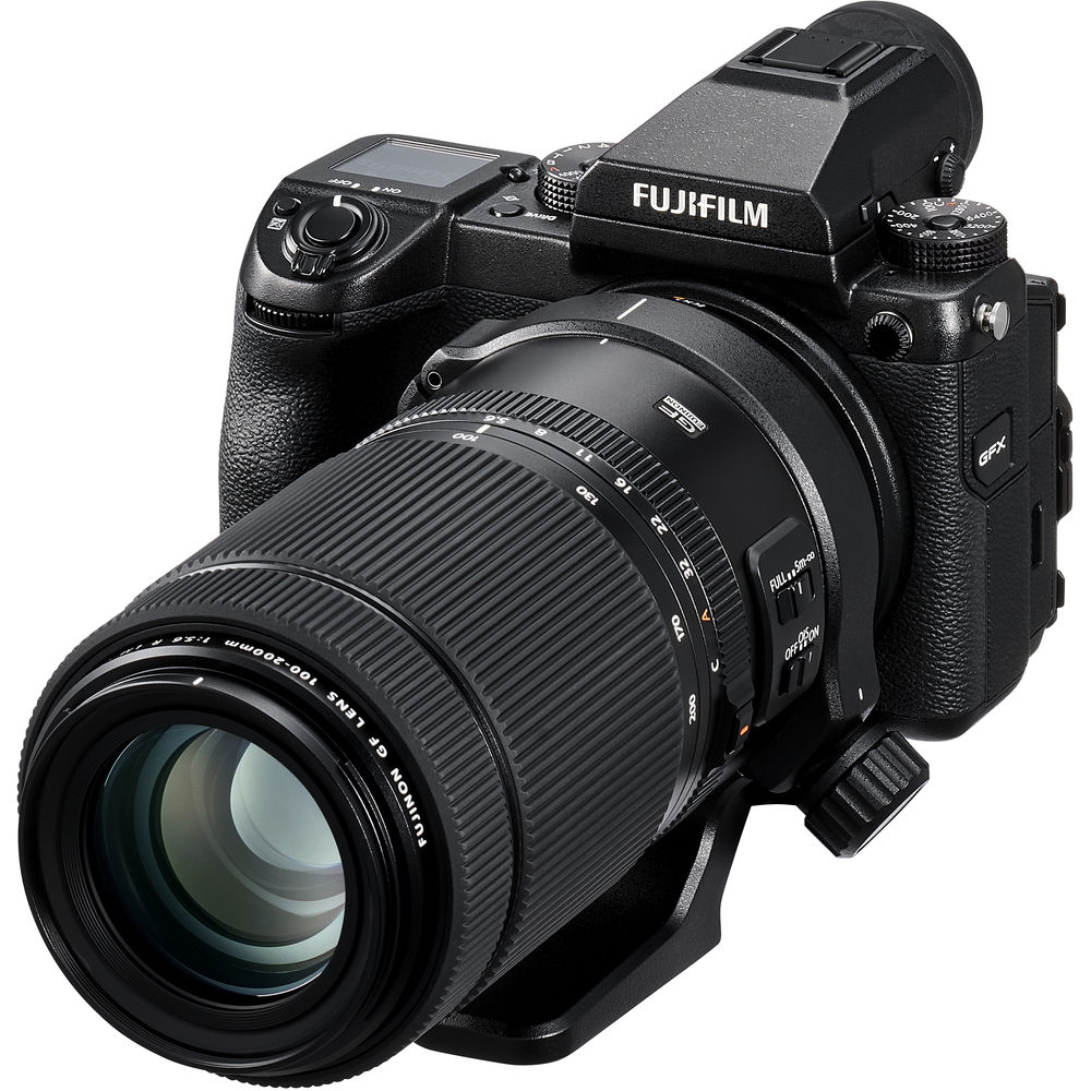 Объектив Fujinon GF 100-200mm f/5.6 R LM OIS WR с камерой Fujifilm GFX 50s