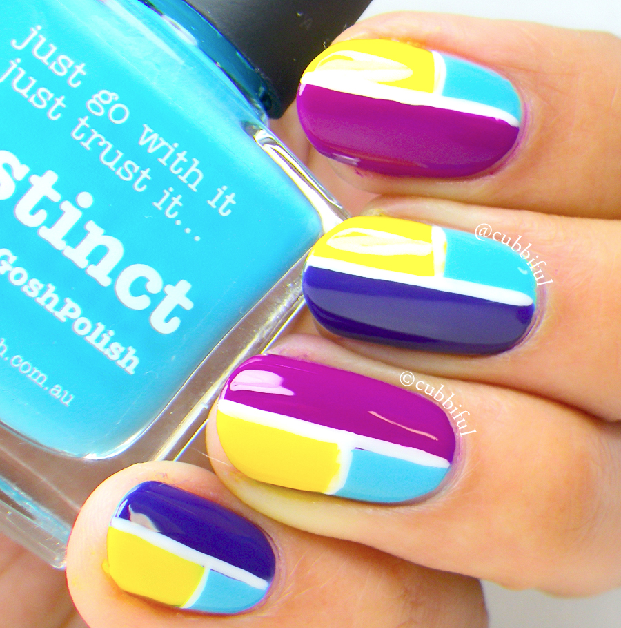 cubbiful Spring Color Block Nails