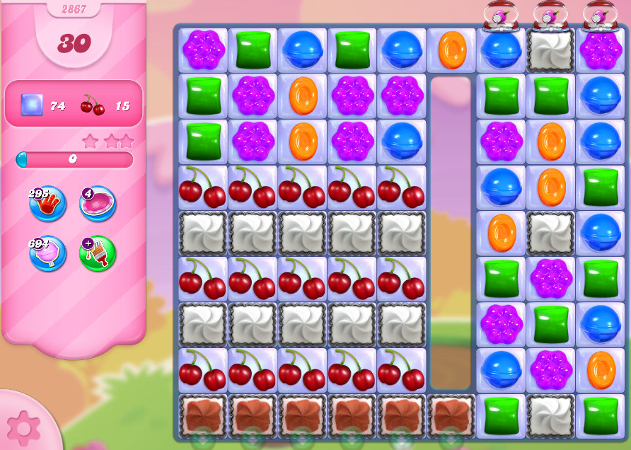 Candy Crush Saga level 2867 Candy Crush Saga level 2867