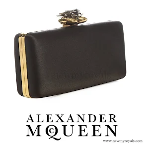 Kate Middleton carried the Alexander McQueen Heart-Clasp Satin Box Clutch