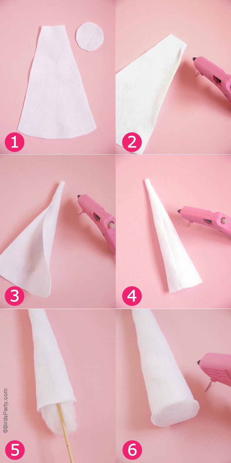 DIY Unicorn Party Headbands - learn to craft these easy accessories for birthday celebrations, Halloween costume or a party photo booth prop! by BirdsParty.com @birdsparty