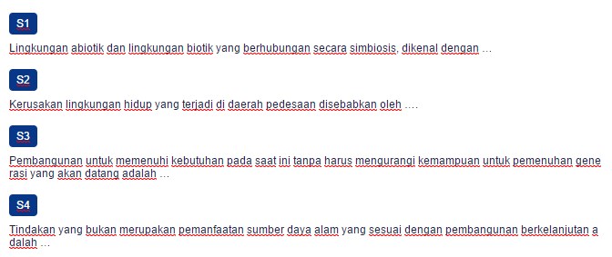 Contoh Soal Pembangunan Berkelanjutan