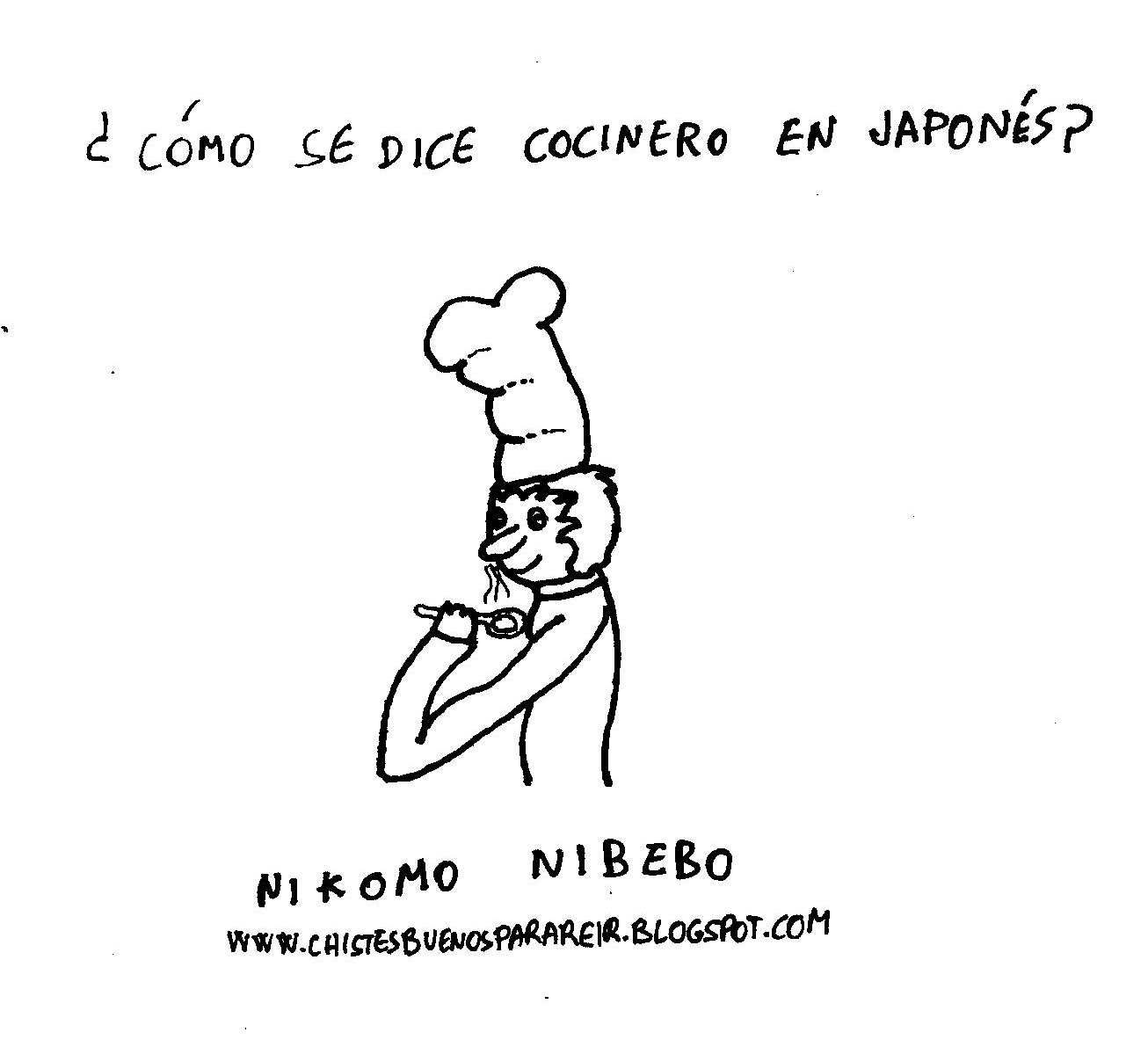 Los mejores chistes Chiste de cómo se dice cocinero en japonés