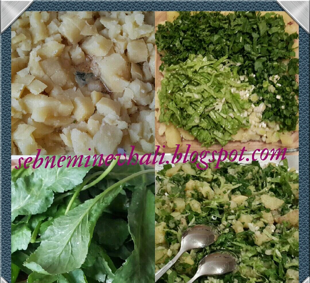 Şebnem�in Ev Hali Tere otlu patates salatası