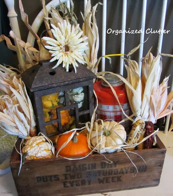Fall Wooden Crate Vignette