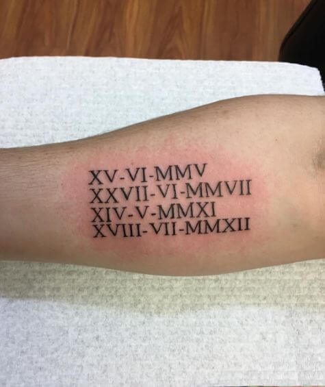 260+ Best Roman Numeral Tattoos (2019) Font Styles & Numbers Designs