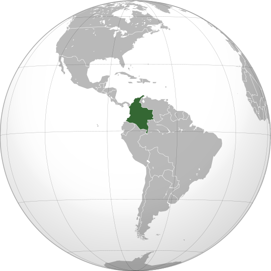 Letak negara Kolombia