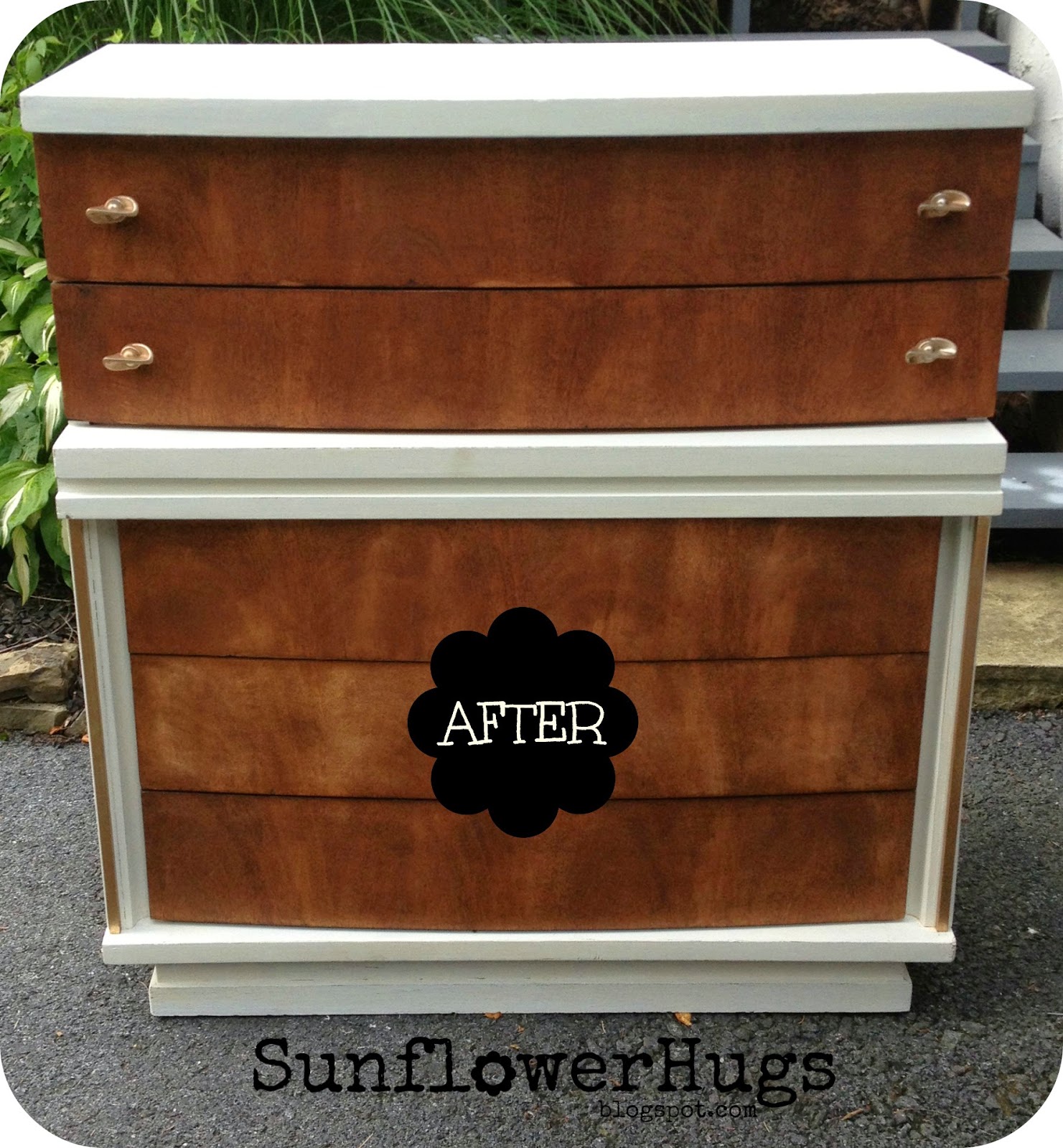 SunflowerHugs: I finally stain the top of something!  Green wood stain, Staining  wood, Refinishing furniture