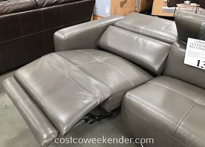 Costco 1136455 - Leather Power Reclining Sectional: the ultimate in comfort and TV watching