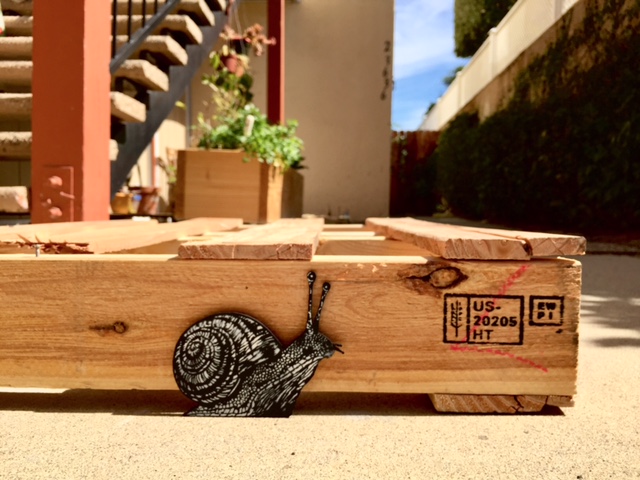 make your city wild snail woodcut stencils