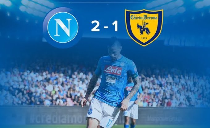 Napoli-Chievo è terminata 2-1 dopo un recupero da paura
