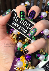 mardi gras harlequin nails temps rouler laissez bons les nail