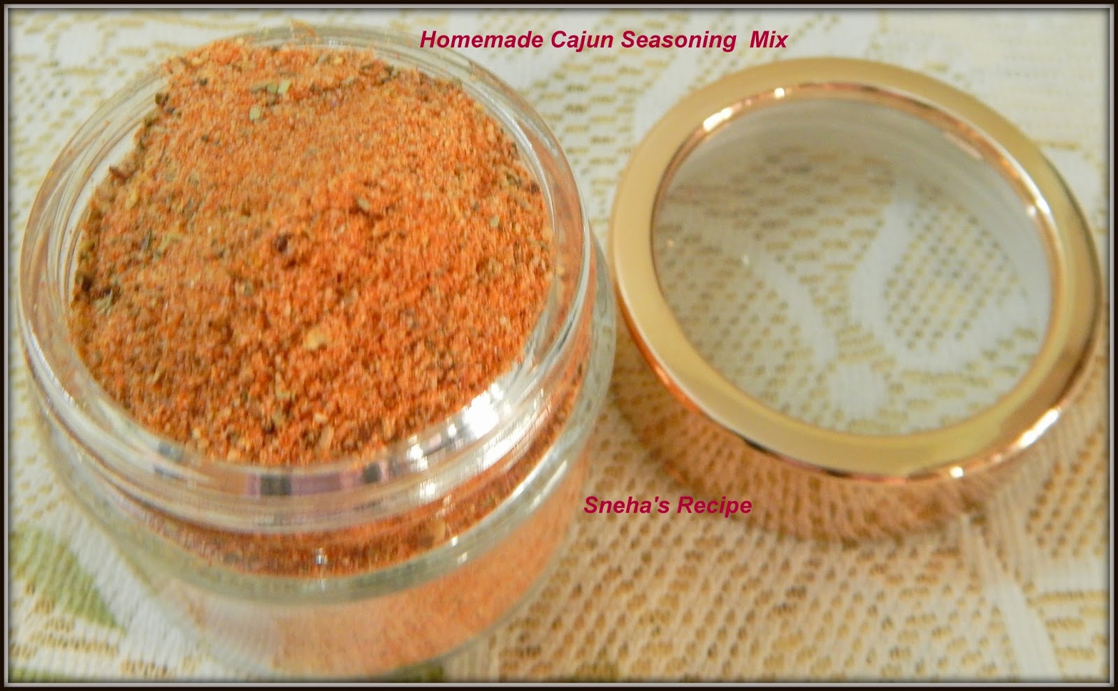 Homemade Cajun Seasoning Mix Sneha's Recipe
