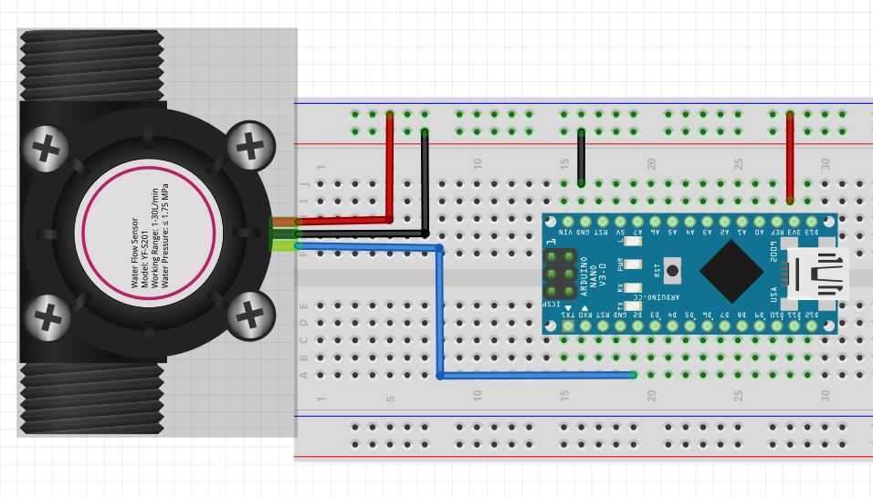 Membaca Water Flow Sensor Dengan Arduino Nano jasa pemrograman arduino