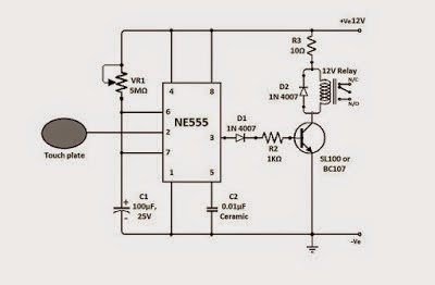 Simple Touch Sensitive Switch Circuit