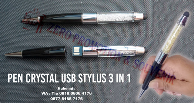 Jual Pen crystal usb stylus 3 in 1 kode FDPEN16