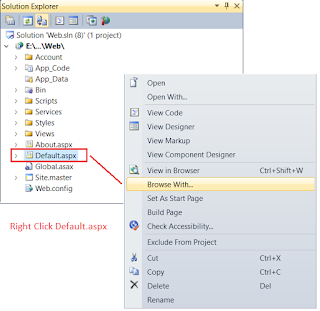 Set Default Browser In Visual Studio Web