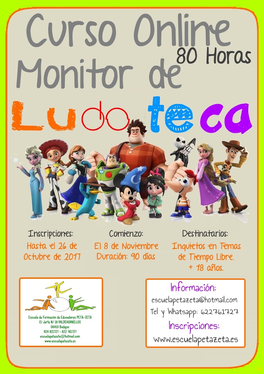 IV Curso Online Monitor Ludotecas