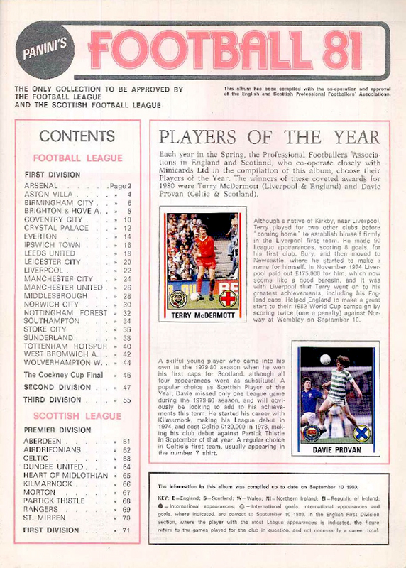 Panini Football 81 – a Brighton watershed | The Goldstone Wrap