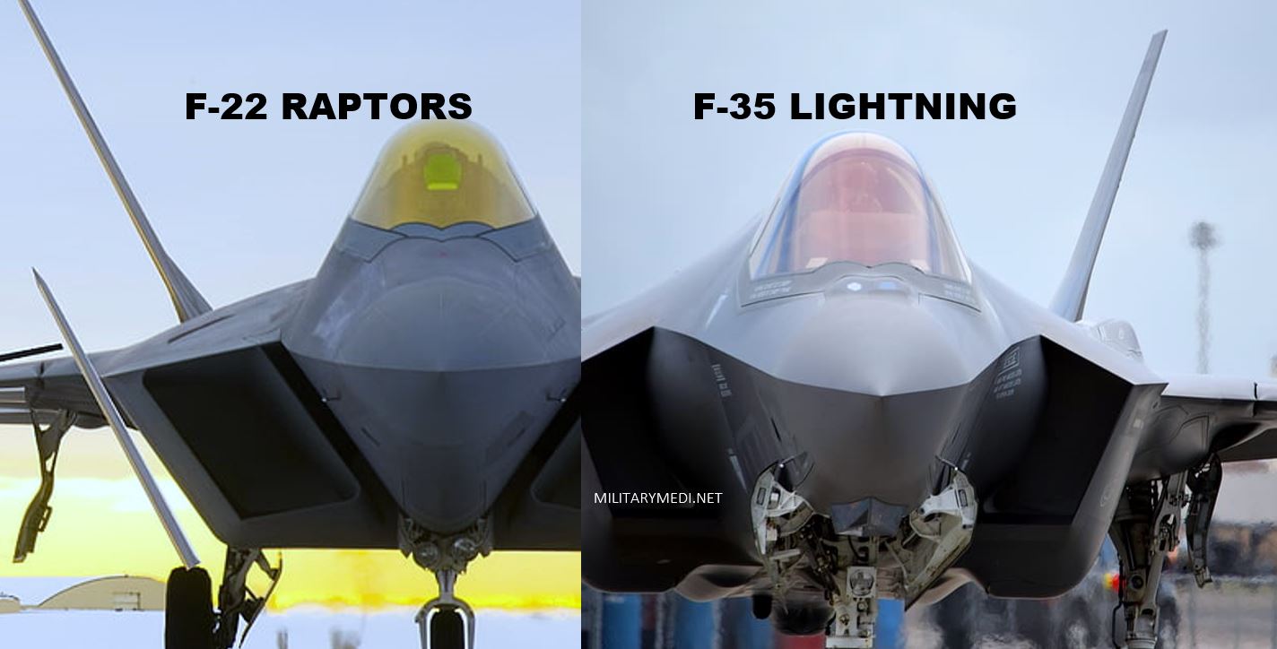 Which Is Better F-22 Raptors Vs F-35 Lightning? - Military Media