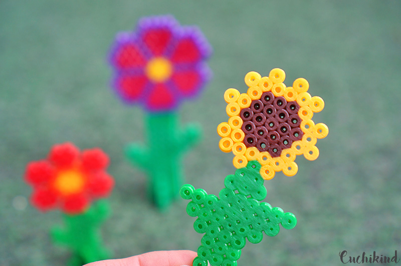 Hama 4207 Bugelperlen Inkl Stiftplatte Schmetterlinge Blume