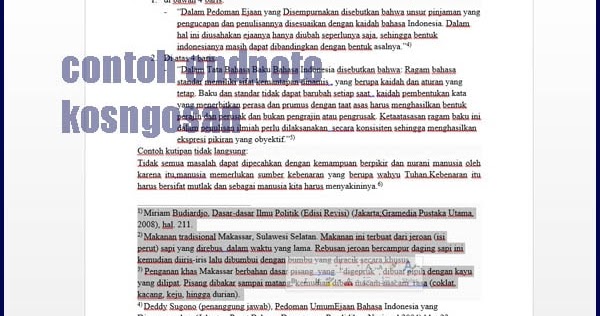 Contoh Pembuatan End Note Skripsi Dan Jurnal Yang Baik Dan Benar Kosngosan