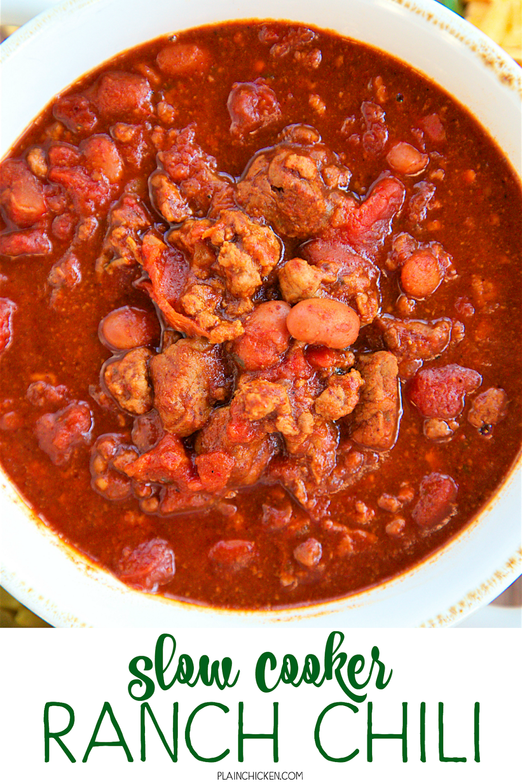 Slow Cooker Ranch Chili Plain Chicken