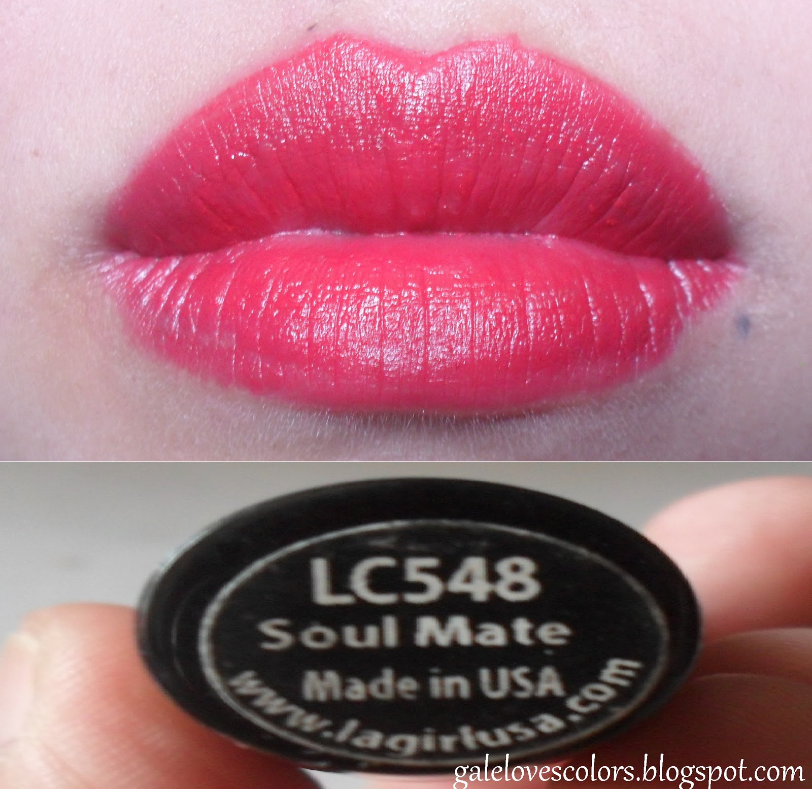 Gale Loves Colors Review LA Girl Creme Lipstick in Soul Mate
