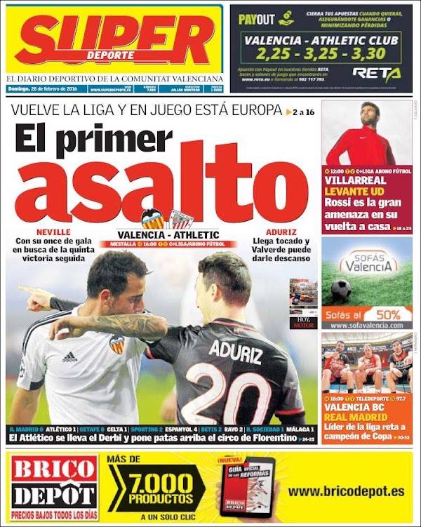 Valencia, Superdeporte: "El primer asalto"