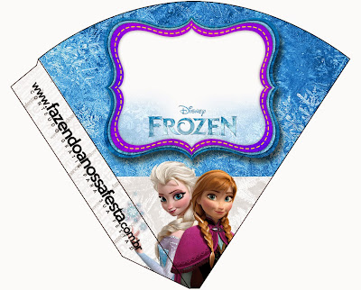 Frozen Nevando: Imprimibles Gratis para Fiestas. Para conos = cucuruchos.