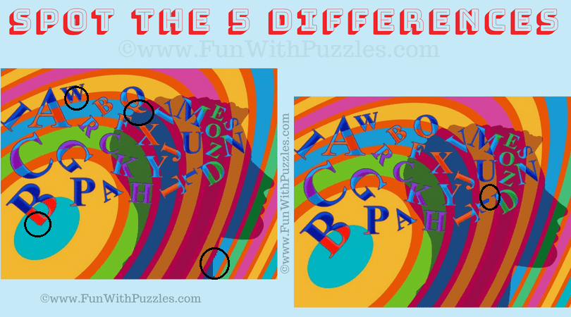 Brain Waves Spot The 5 Differences Fun With Puzzles